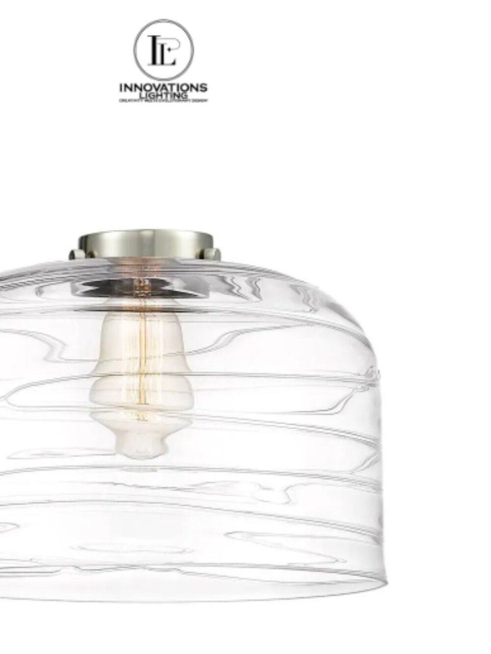 Lesher 1-Light Single Bell Glass Pendant Shade – Clear